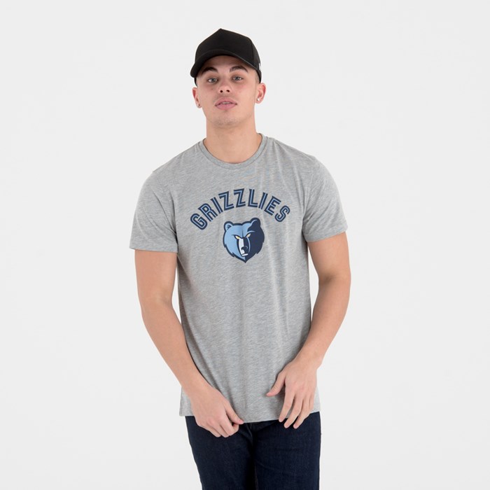 Memphis Grizzlies Team Logo Miesten T-paita Harmaat - New Era Vaatteet Tukkukauppa FI-907524